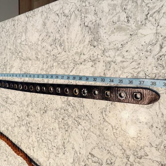 Fossil Belt Leather Multicolor Grommets Ladies Sz S Boho Unique NWOT￼ - Picture 10 of 10